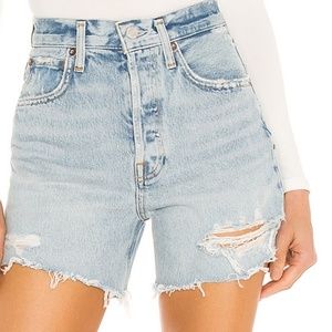 NWT AGOLDE Riley denim Short Groove Size 24